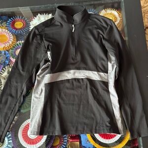 Arista Equestrian Black and Silver Quarter-Zip Pullover